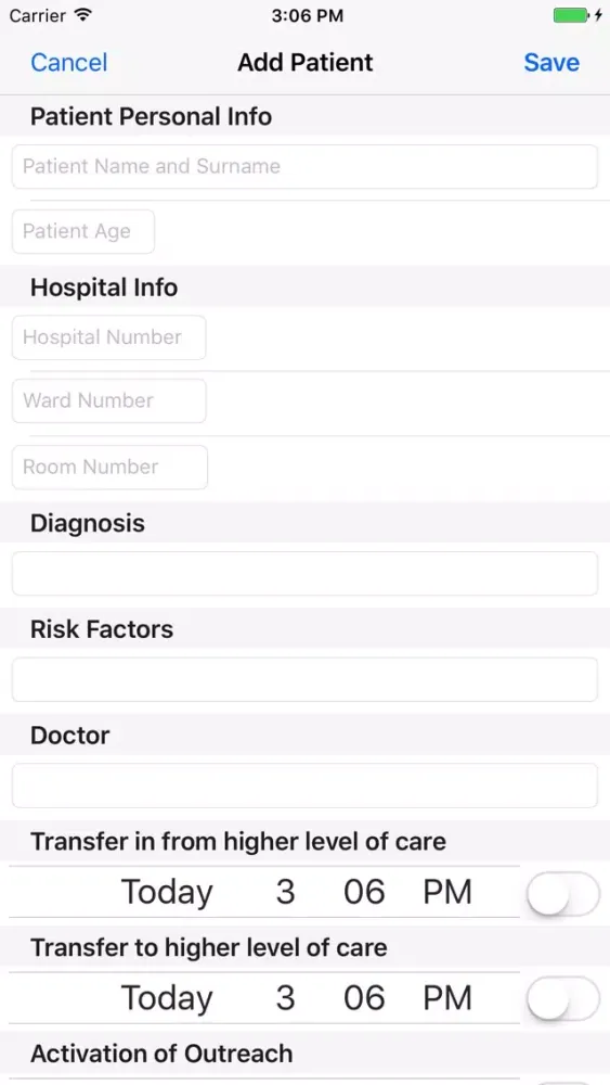 Patient Outreach Screenshots