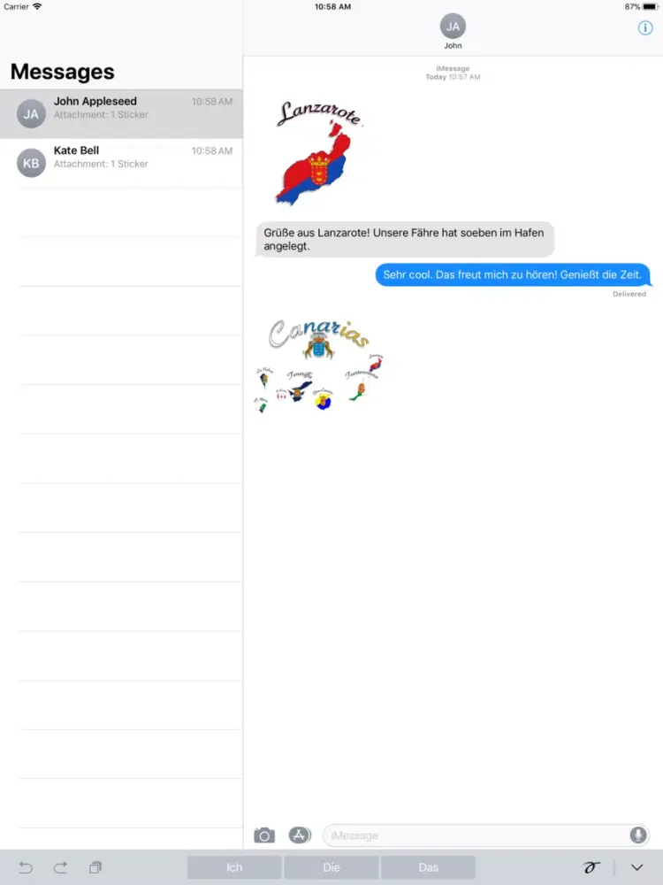 Tangkapan layar CANARIAS iPad 