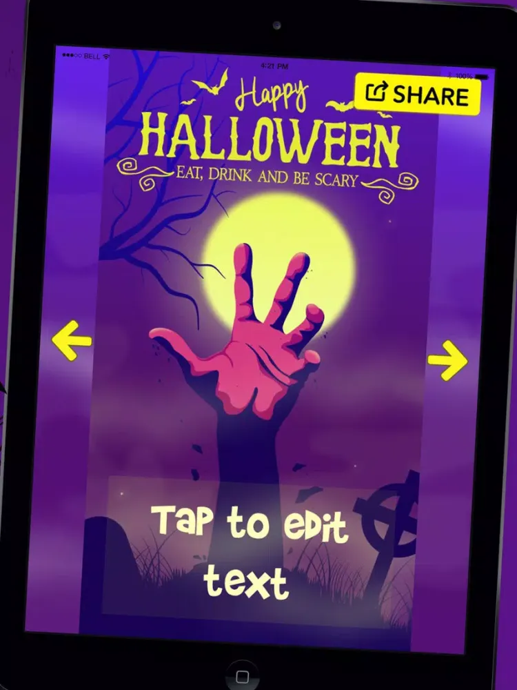 Halloween Greeting Cards – Best Invitation Maker iPad 應用截圖