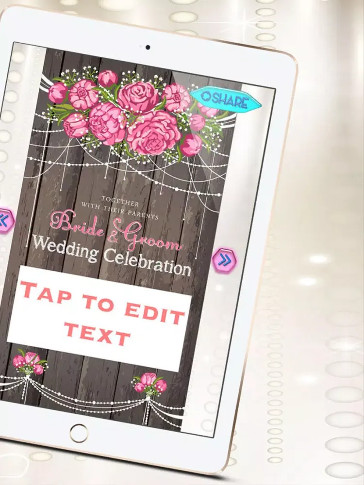 Wedding Invitation Maker – Create Beautiful e.Cards and Custom Invitations for Wedding Party iPad  Ekran Görüntüleri