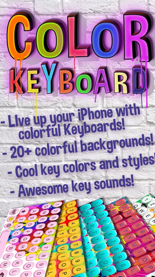Color Keyboard Maker – Custom Keyboards Themes & Colorful Skins with New Emoji and Fancy Fonts スクリーンショット