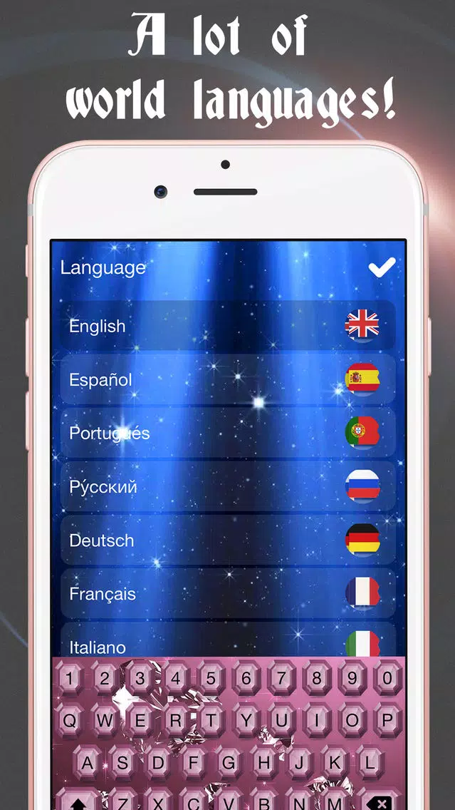 Diamond Keyboard Themes – Luxury Keyboards with New Emoji.s, Backgrounds and Fonts スクリーンショット
