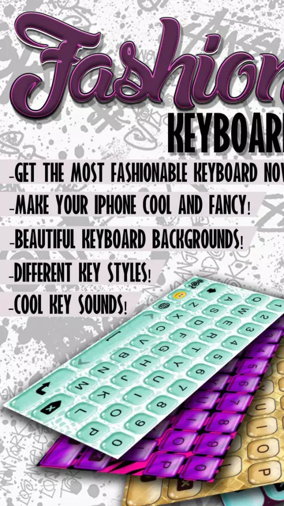 Fashion Keyboard Design.er – Custom Keyboards Themes with Fancy Backgrounds, Emoji.s and Fonts Screenshots