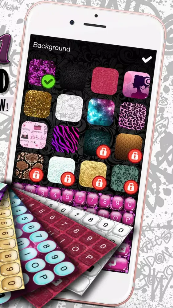 Fashion Keyboard Design.er – Custom Keyboards Themes with Fancy Backgrounds, Emoji.s and Fonts Screenshots