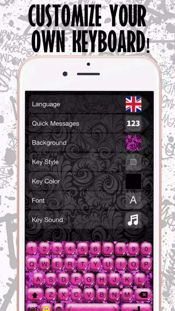 Fashion Keyboard Design.er – Custom Keyboards Themes with Fancy Backgrounds, Emoji.s and Fonts Screenshots