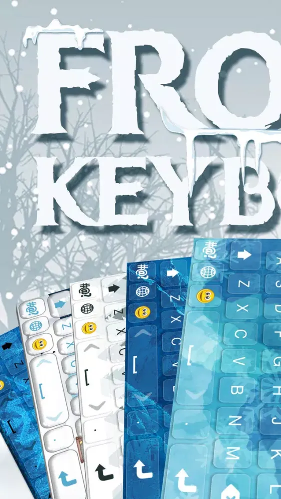 صور Frozen Keyboard Maker – Custom Keyboard Changer with Ice Backgrounds and Fancy Fonts Free