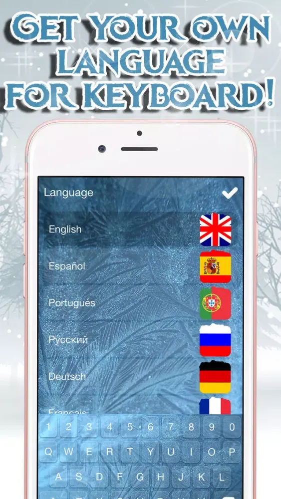 صور Frozen Keyboard Maker – Custom Keyboard Changer with Ice Backgrounds and Fancy Fonts Free