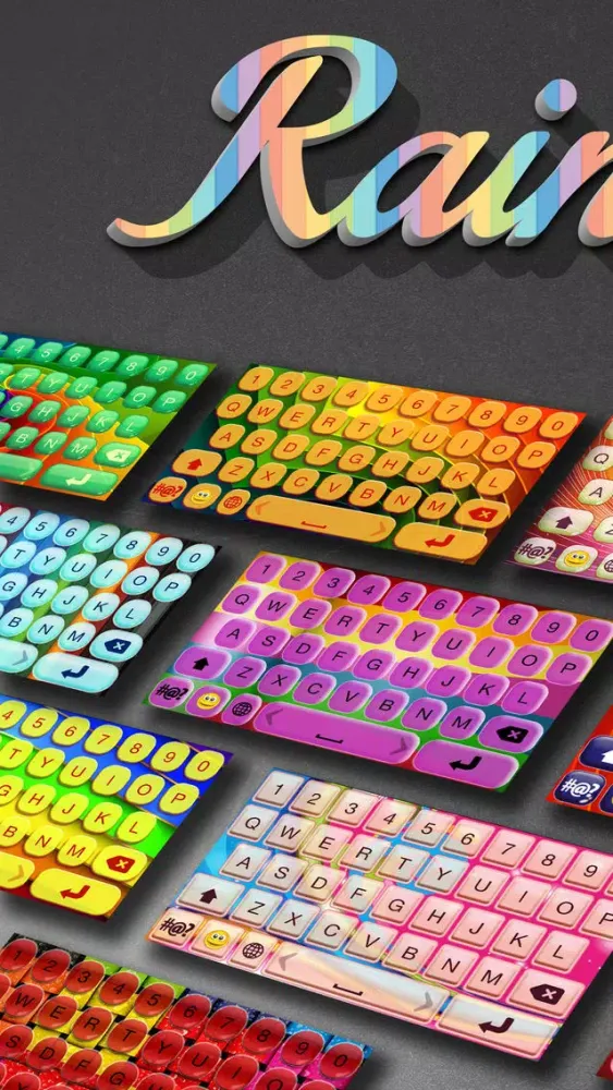 Rainbow Keyboard Skins – Fashion Keyboards with New Emojis & Color.ful Backgrounds and Fonts應用截圖