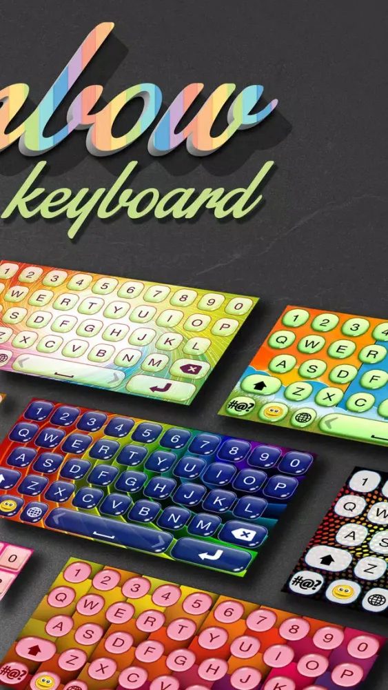 Rainbow Keyboard Skins – Fashion Keyboards with New Emojis & Color.ful Backgrounds and Fonts應用截圖