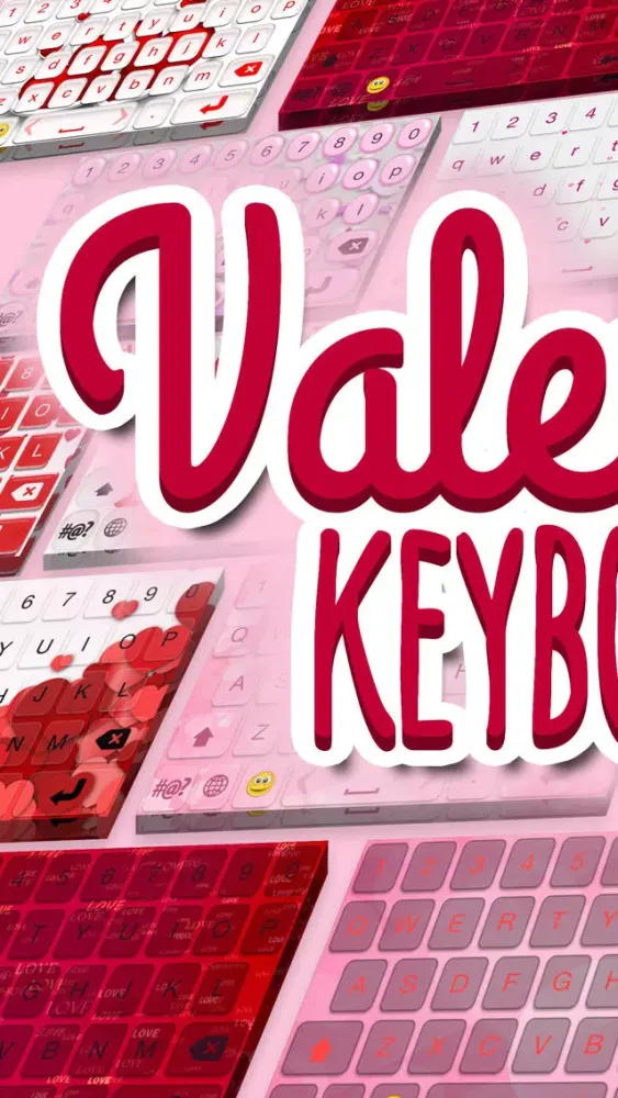Valentine Keyboard Theme - Love Background & Emoji Screenshots