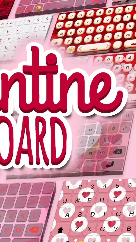 Valentine Keyboard Theme - Love Background & Emoji Screenshots