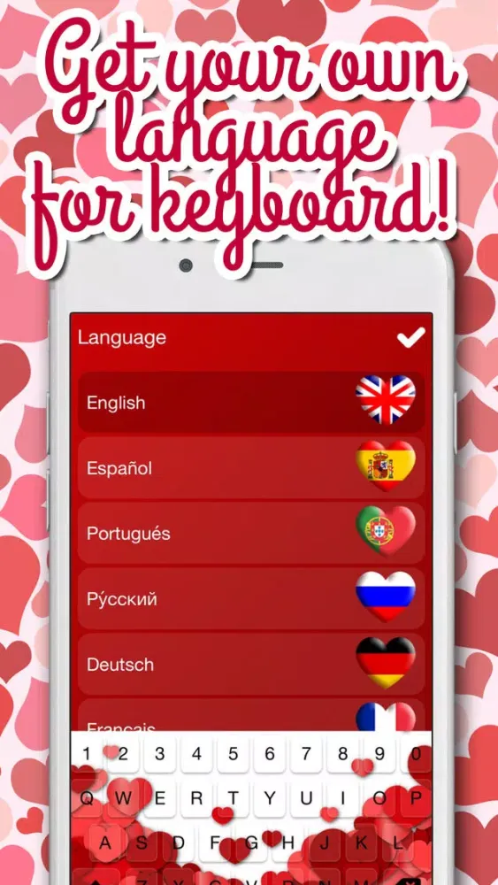 Valentine Keyboard Theme - Love Background & Emoji Screenshots