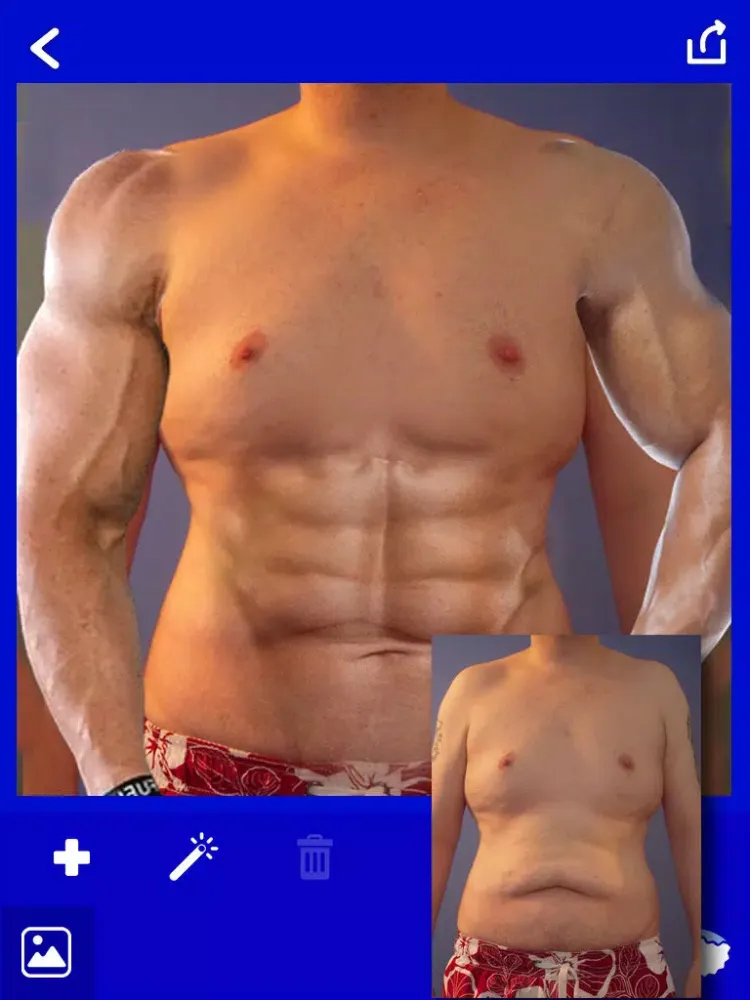 Make me BodyBuilder! - Get Handsome Body with Six Pack and Biceps Camera Photo Stickers Free iPad  Screenshots