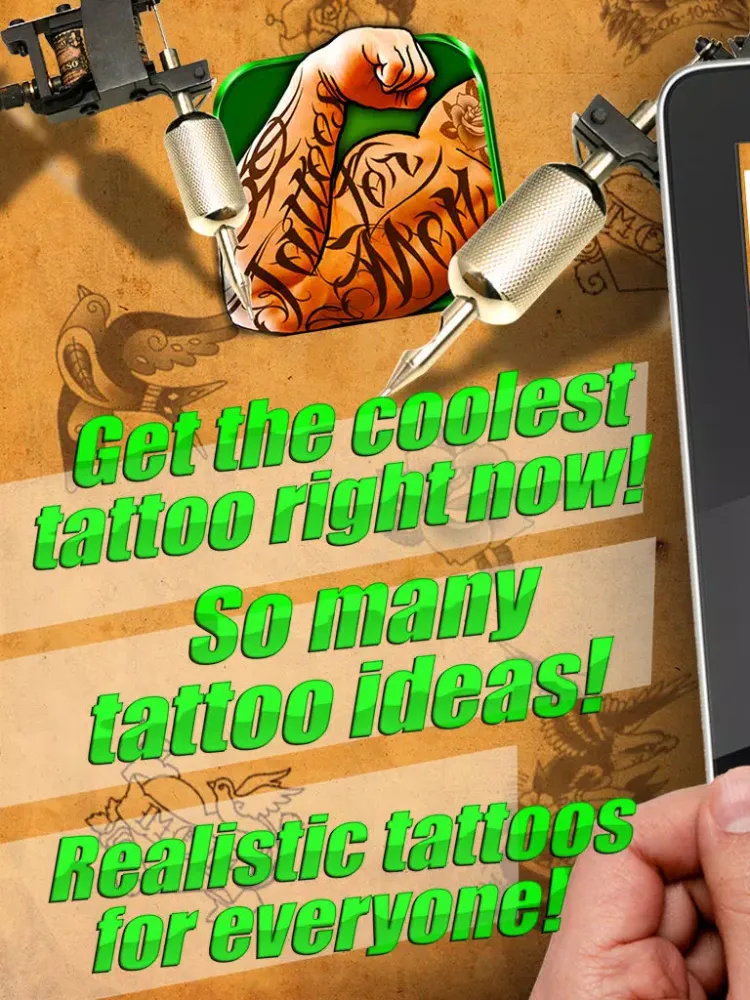 Capturas de tela do Tattoo Designs Photo Editor – Virtual Body Art and Tattoo Ideas with Cool Camera Stickers Free iPad 