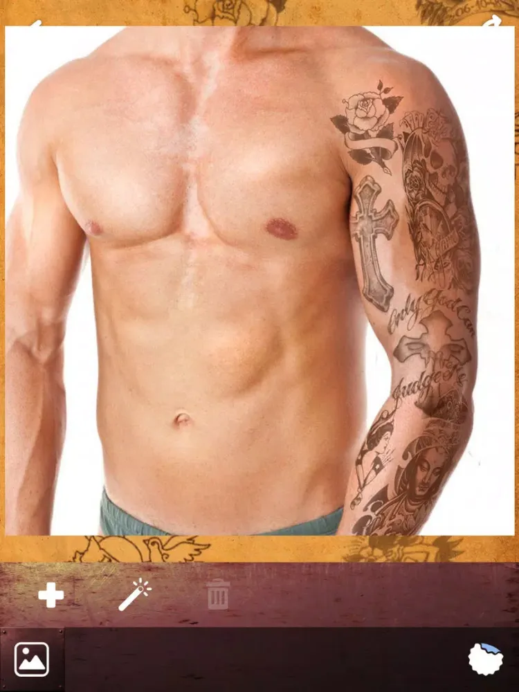 Capturas de tela do Tattoo Designs Photo Editor – Virtual Body Art and Tattoo Ideas with Cool Camera Stickers Free iPad 