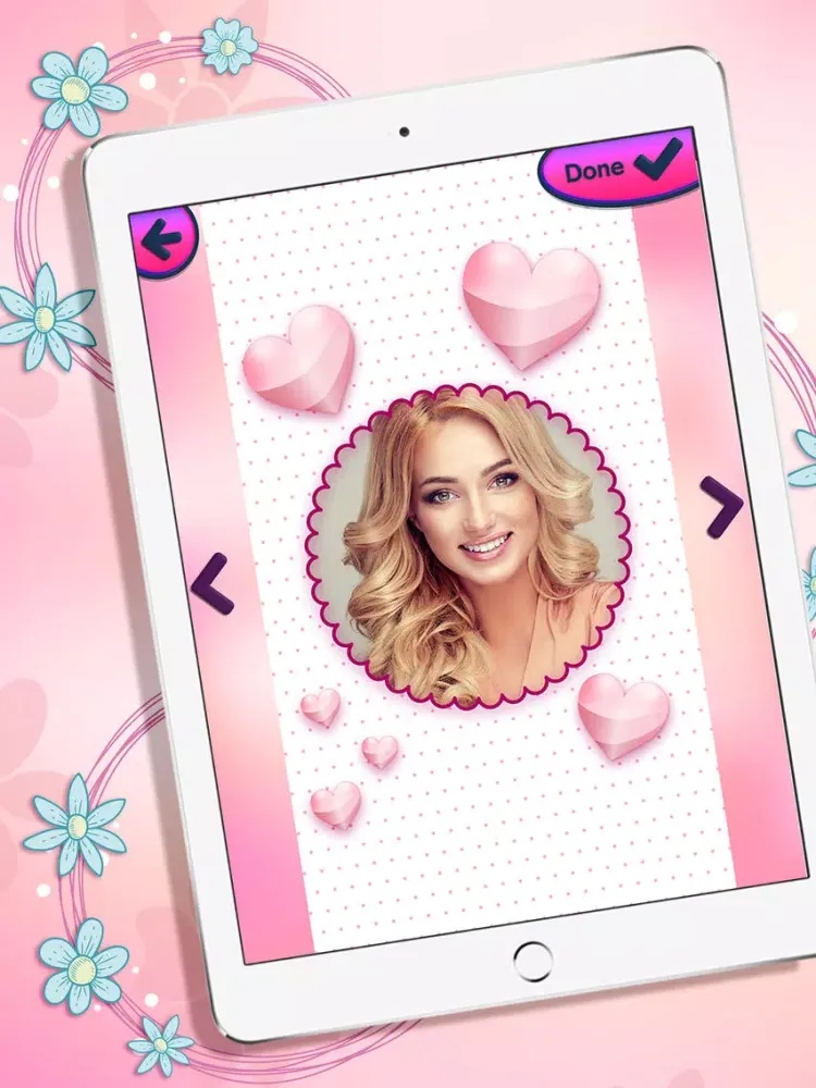 Captures d'écran de Cute Pink Photo Frames for Girls – Picture Editor iPad 