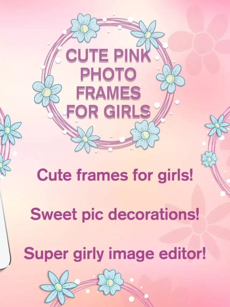 Captures d'écran de Cute Pink Photo Frames for Girls – Picture Editor iPad 