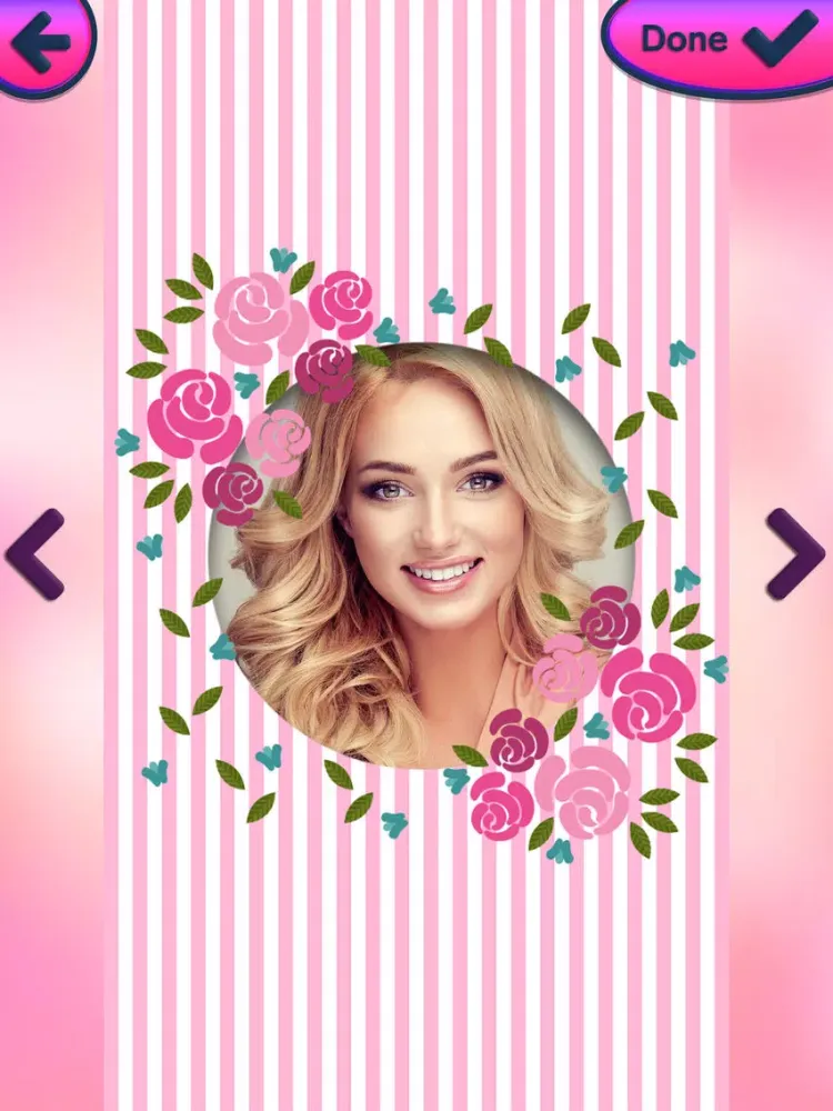 Captures d'écran de Cute Pink Photo Frames for Girls – Picture Editor iPad 