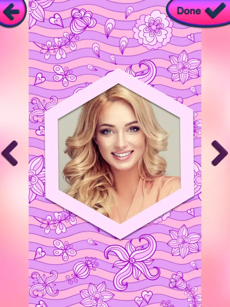 Captures d'écran de Cute Pink Photo Frames for Girls – Picture Editor iPad 