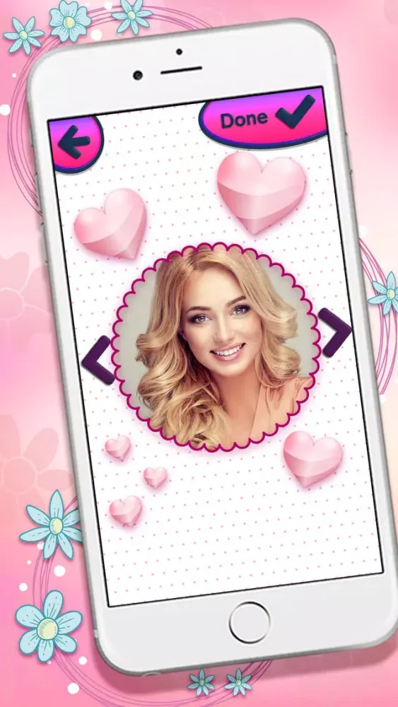 Captures d'écran de Cute Pink Photo Frames for Girls – Picture Editor