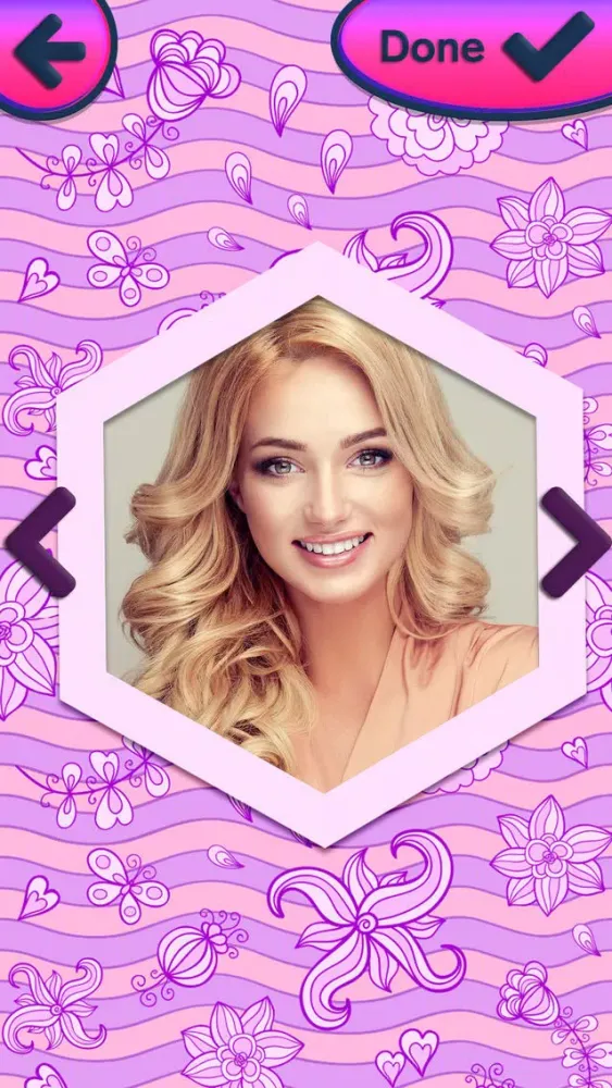 Captures d'écran de Cute Pink Photo Frames for Girls – Picture Editor