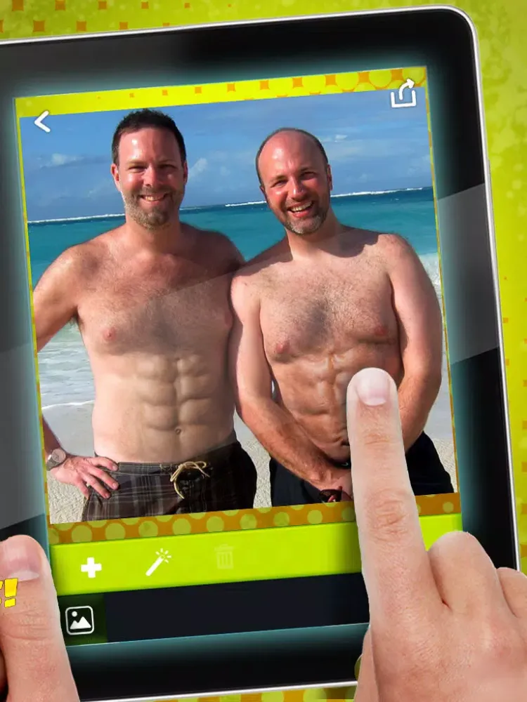 Ảnh chụp màn hình của Six Pack Photo Editor – Get Gym Body and Add Perfect Abs to Your Belly with Cool Camera Stickers iPad 