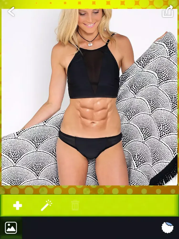 Ảnh chụp màn hình của Six Pack Photo Editor – Get Gym Body and Add Perfect Abs to Your Belly with Cool Camera Stickers iPad 