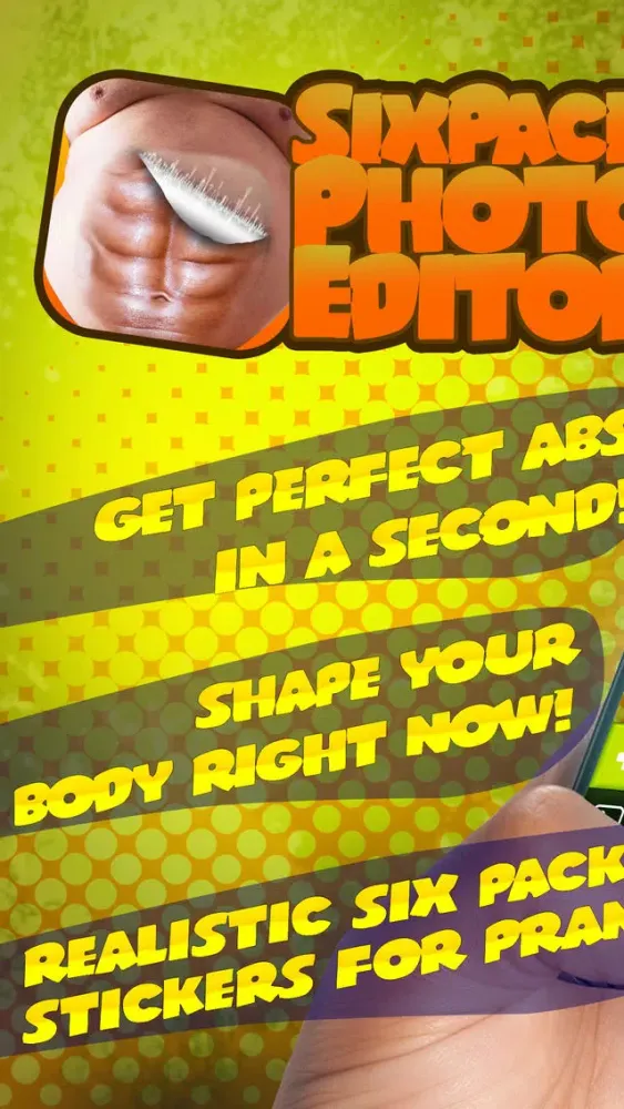 Ảnh chụp màn hình của Six Pack Photo Editor – Get Gym Body and Add Perfect Abs to Your Belly with Cool Camera Stickers