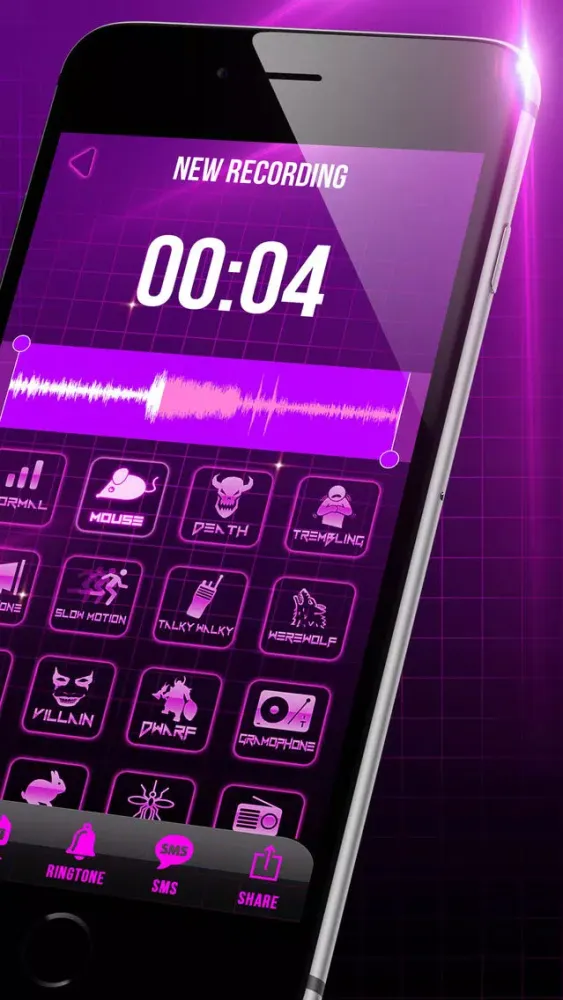 ภาพหน้าจอของ Cool Voice Changer Ringtone Maker - Best Sound Modifier and Audio Recorder with Effects