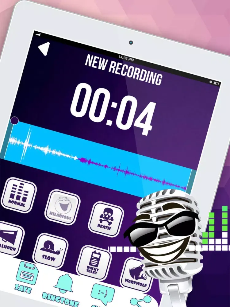 Capturas de pantalla de Prank Voice Modifier Free – Funny Sound Changer and Audio Record.er with Cool Effects iPad 