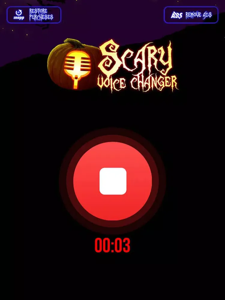 Ảnh chụp màn hình của Scary Voice Changer & Horror Sound.s Modifier – Best Audio Record.er and Ringtone Maker free iPad 