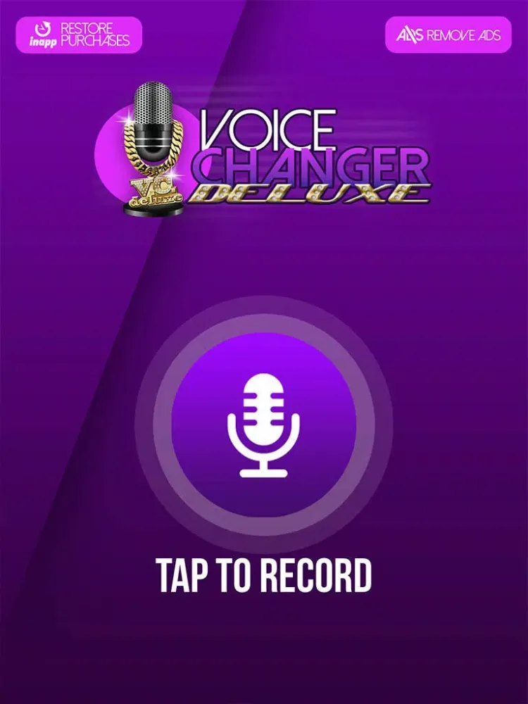 Voice Changer Deluxe - Cool Speech Recorder with High Quality Sound Effects & Ringtone Maker iPad  سکرین شاٹس