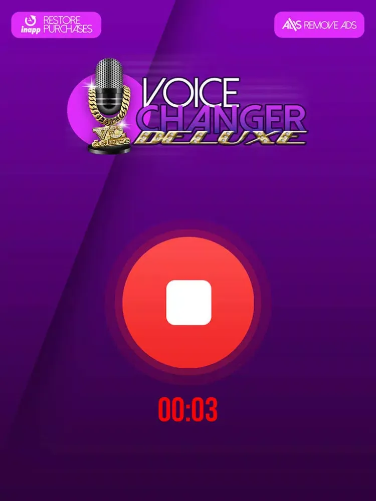 Voice Changer Deluxe - Cool Speech Recorder with High Quality Sound Effects & Ringtone Maker iPad  سکرین شاٹس