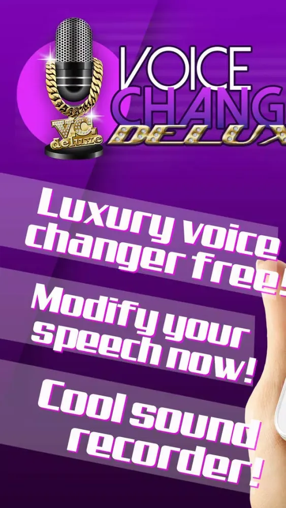 Voice Changer Deluxe - Cool Speech Recorder with High Quality Sound Effects & Ringtone Maker سکرین شاٹس