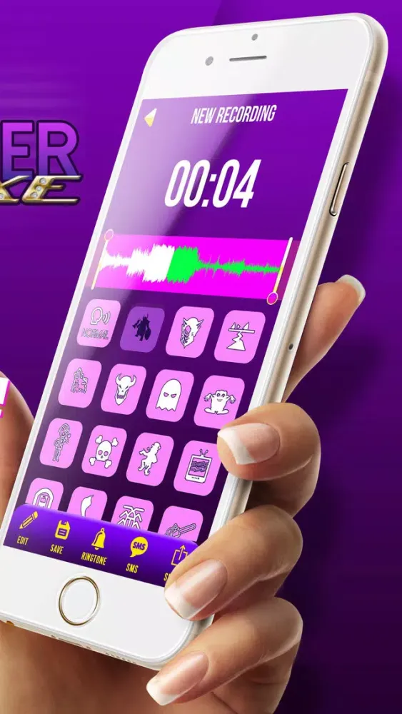 Voice Changer Deluxe - Cool Speech Recorder with High Quality Sound Effects & Ringtone Maker سکرین شاٹس