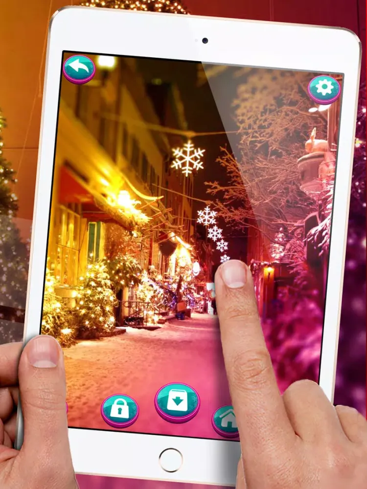 ภาพหน้าจอของ Christmas Wallpaper and Beautiful Xmas Decorations iPad 