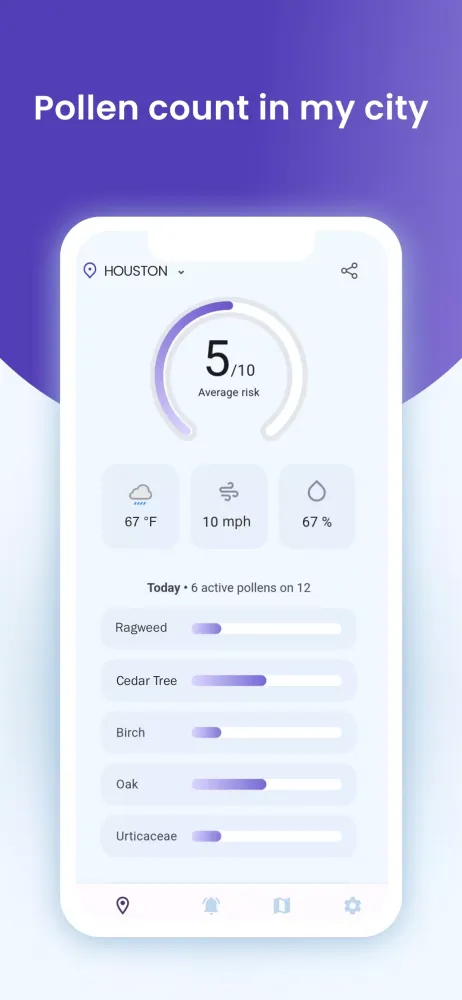 Pollen Count & Alerts Screenshots