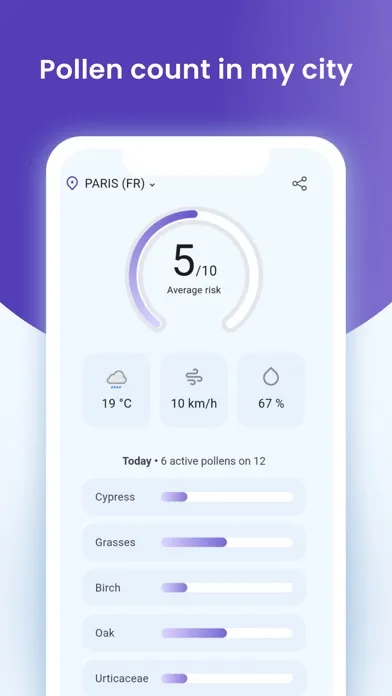 Zrzuty ekranu Allergy Pollen Count & Alerts