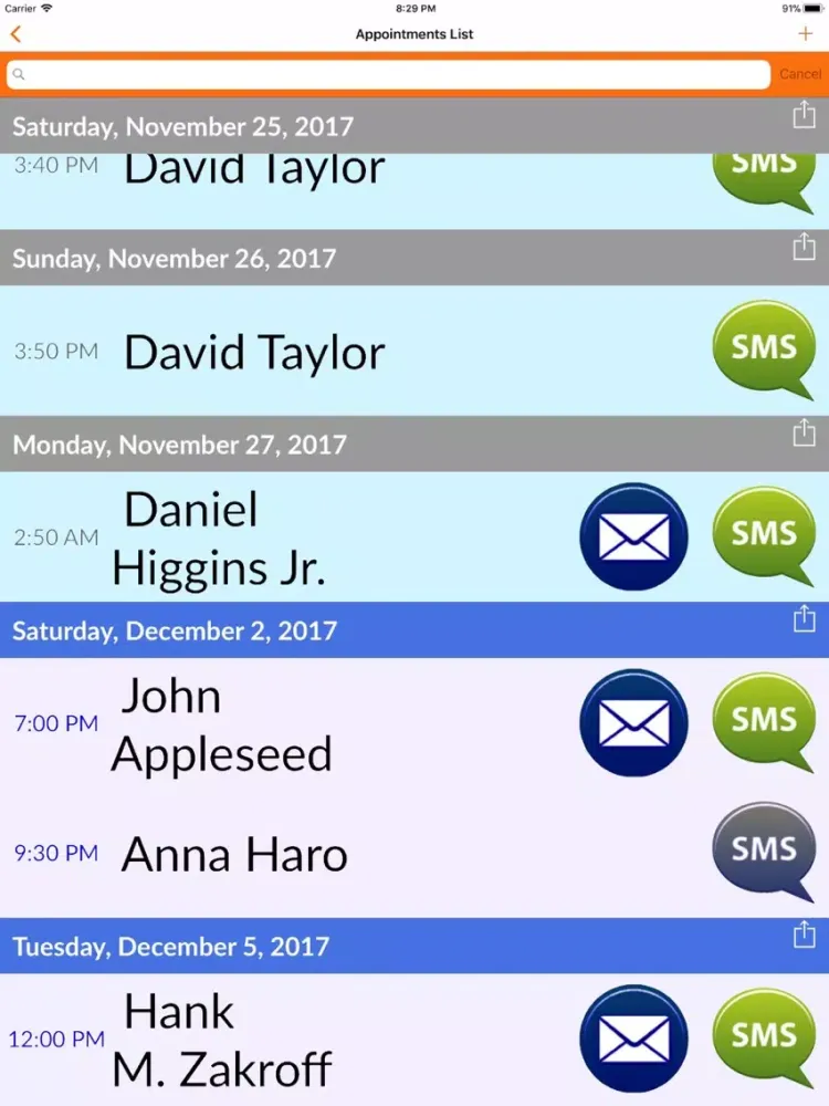 Sms Planner LITE-Send your SMS iPad  Screenshots