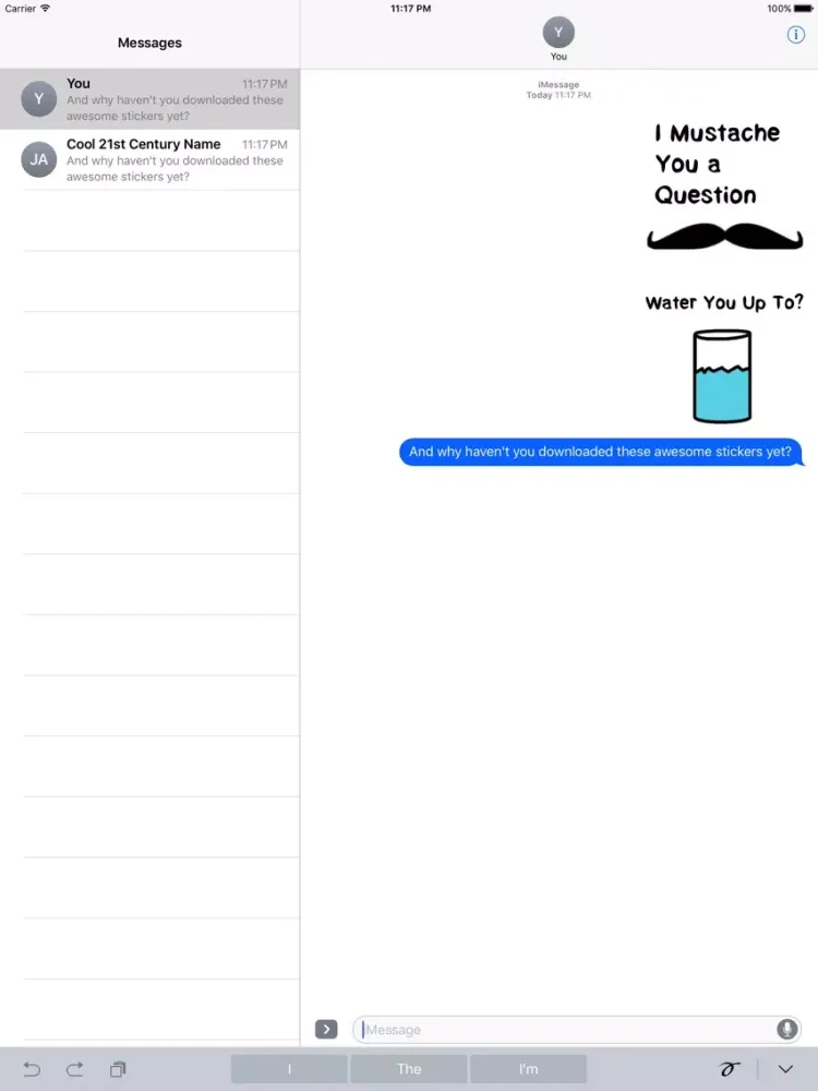 Punny Stickers iPad  स्क्रीनशॉट