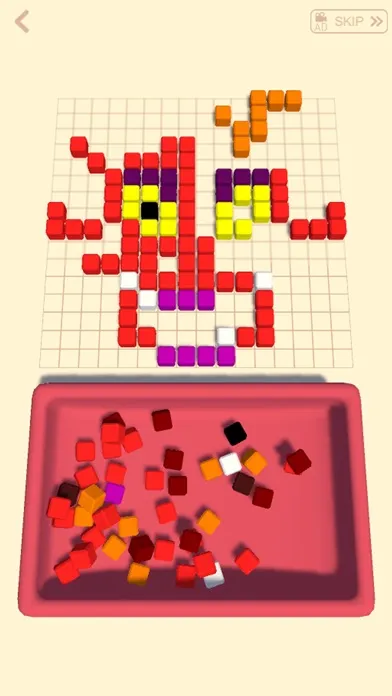 Tangkapan skrin Cubes art - unique puzzle