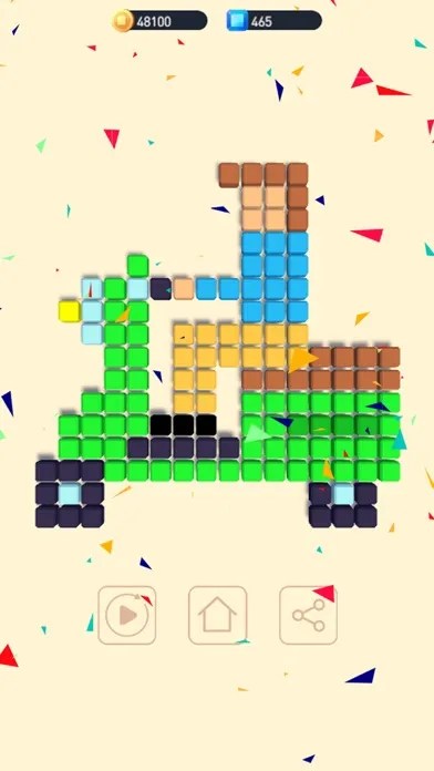 Tangkapan skrin Cubes art - unique puzzle