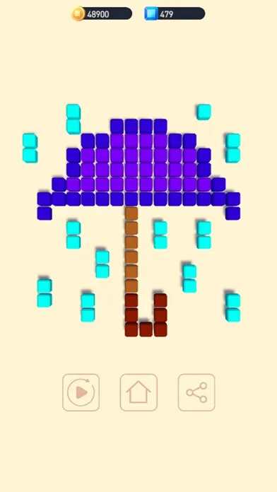 Tangkapan skrin Cubes art - unique puzzle