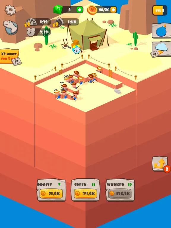 Idle Arheology Tycoon iPad  スクリーンショット