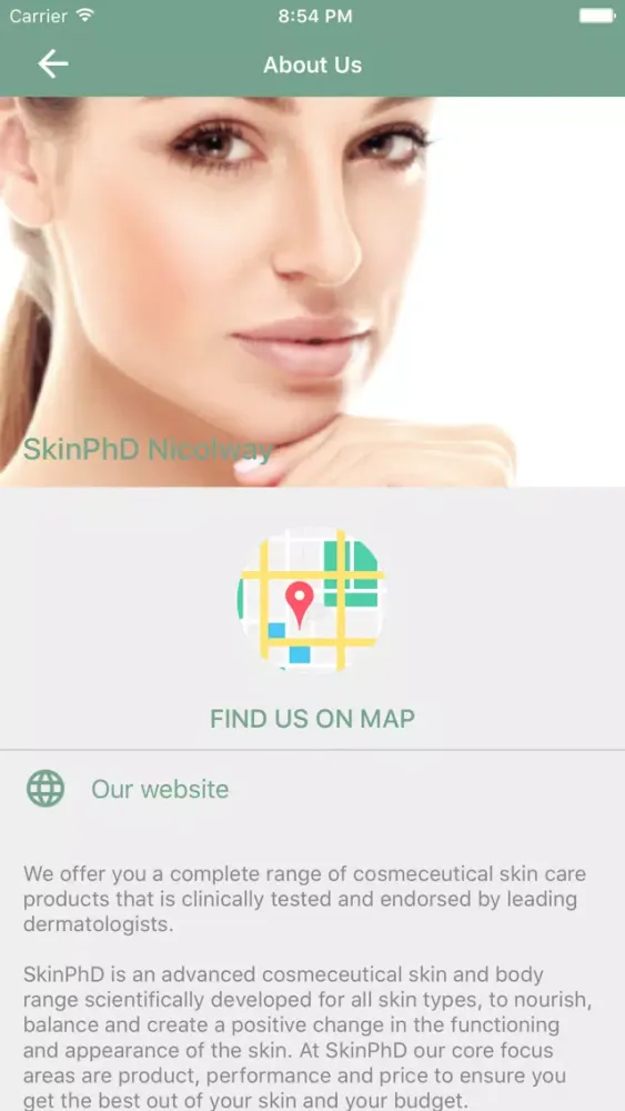 ภาพหน้าจอของ SkinPhD Nicolway