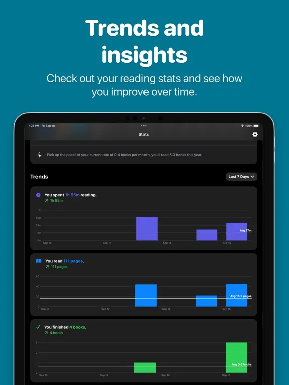 Bookshelf: Reading Tracker iPad  سکرین شاٹس