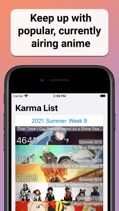 Anime Karma List應用截圖