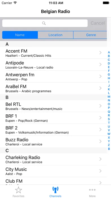 Capturas de tela do Belgian Radio