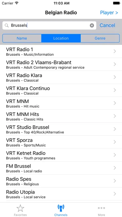 Capturas de tela do Belgian Radio