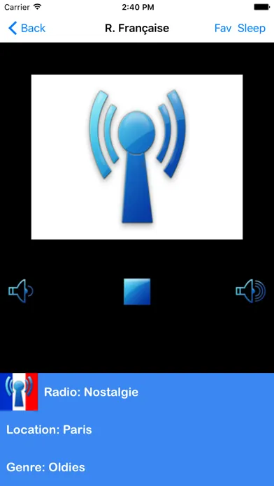 Captures d'écran de Radio Française